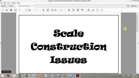 Scale Development Issues: Item to Total Correlation .